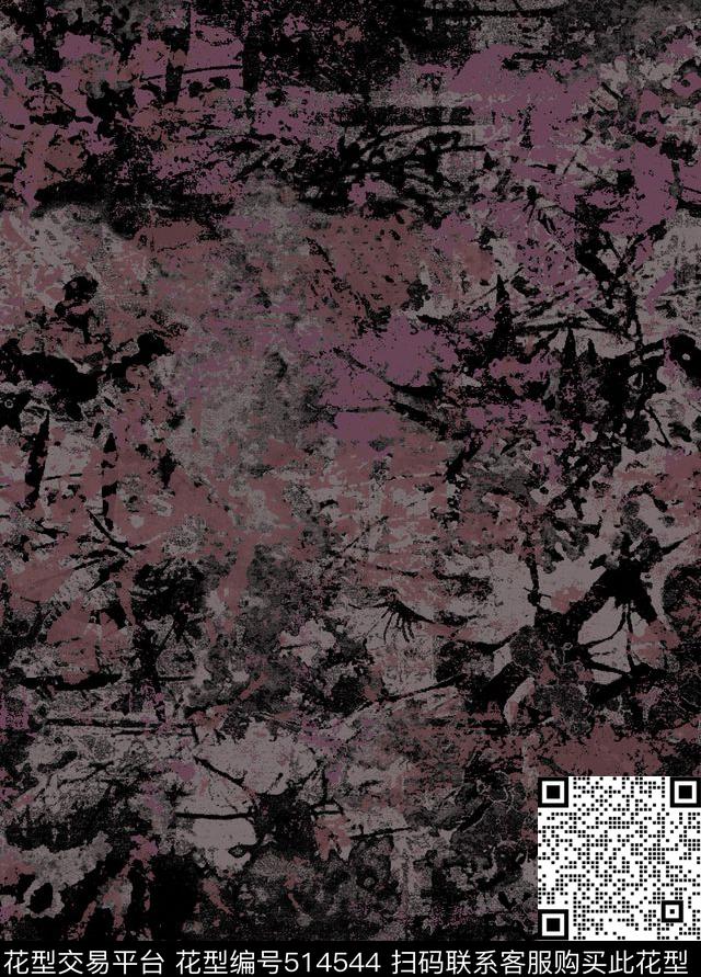 抽象笔刷乱纹运动休闲数码印花华亿平台下载（图片编号: 514544） - 瓦栏（Walan）