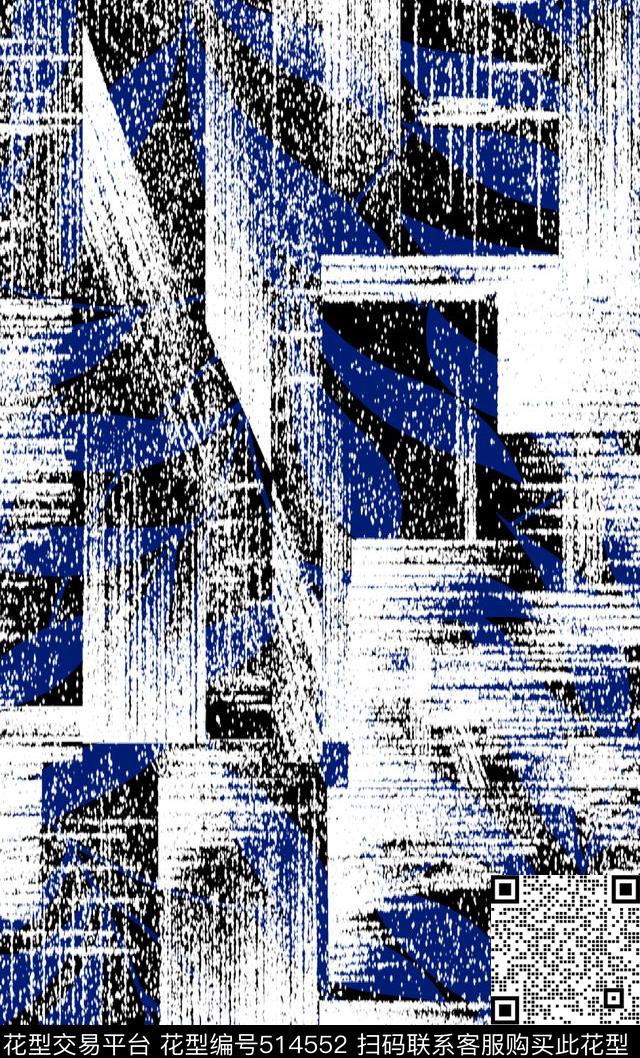 几何字母格子传统印花华亿平台下载（图片编号: 514552） - 瓦栏（Walan）
