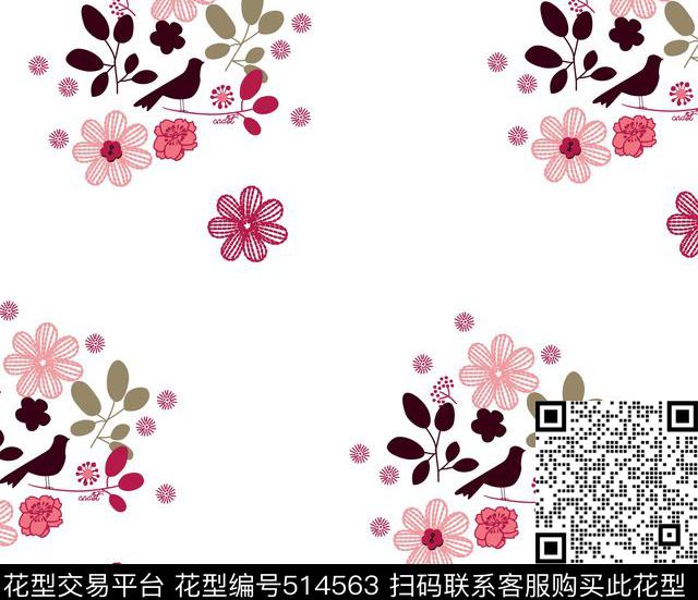 面料印花图案田园风数码印花数码印花华亿平台下载（图片编号: 514563） - 瓦栏（Walan）