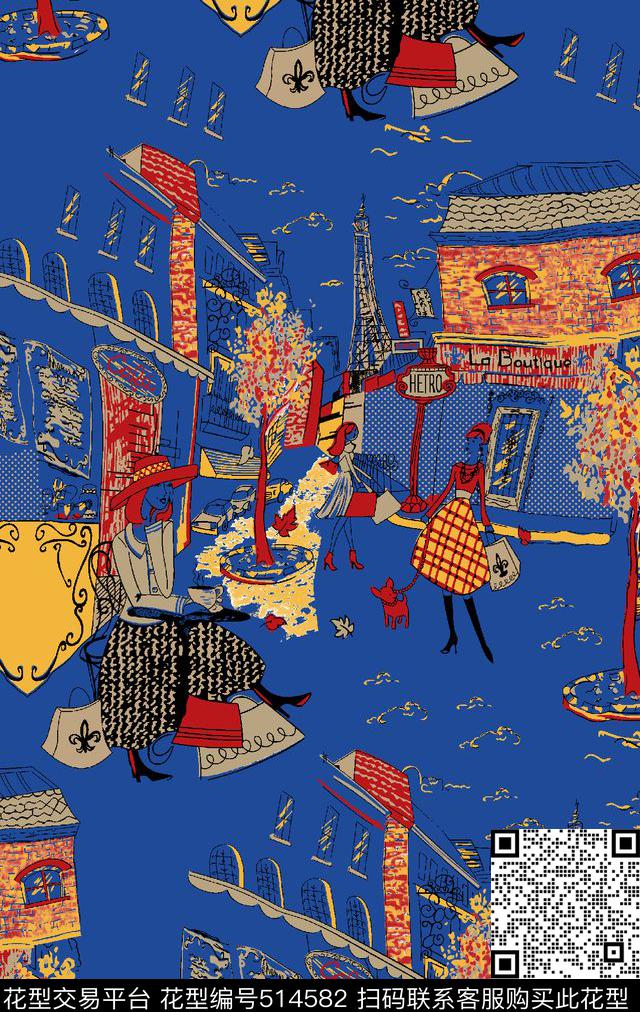 房子潮流高端数码印花华亿平台下载（图片编号: 514582） - 瓦栏（Walan）