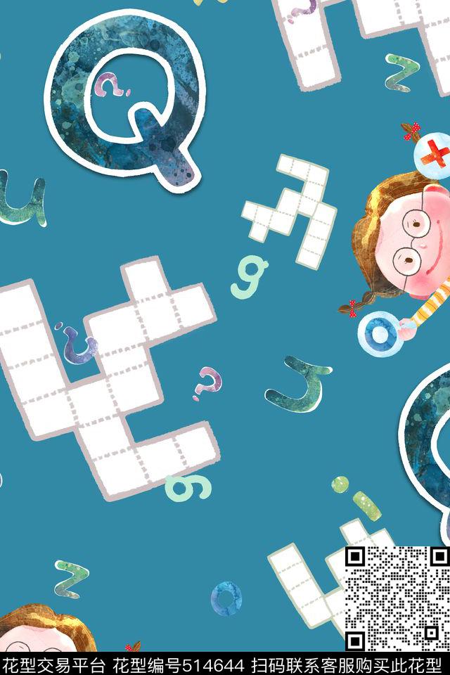 卡通潮流字母传统印花华亿平台下载（图片编号: 514644） - 瓦栏（Walan）