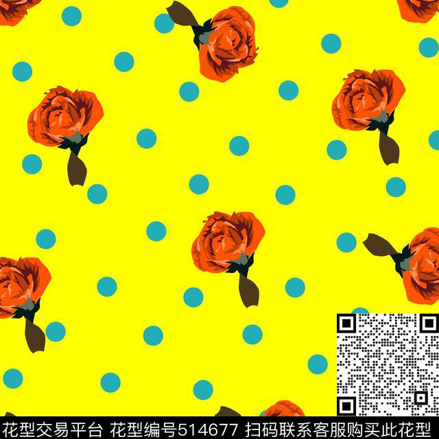 数码印花图案田园碎花图案服装面料花纹数码印花华亿平台下载（图片编号: 514677） - 瓦栏（Walan）