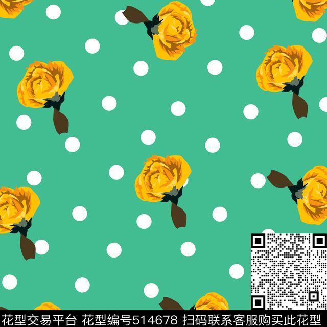 数码印花图案田园碎花图案服装面料花纹数码印花华亿平台下载（图片编号: 514678） - 瓦栏（Walan）