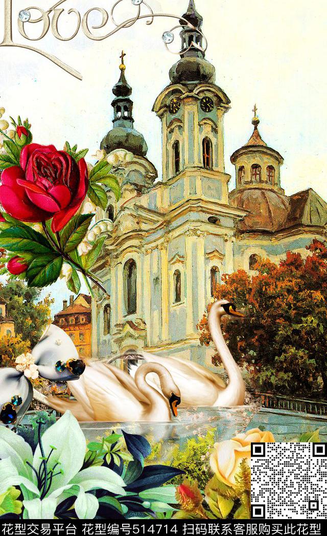 风景油画定位数码印花华亿平台下载（图片编号: 514714） - 瓦栏（Walan）