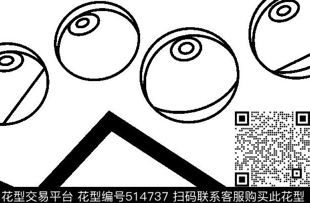 黑白风几何圆圈男装衬衫传统印花华亿平台下载（图片编号: 514737） - 瓦栏（Walan）