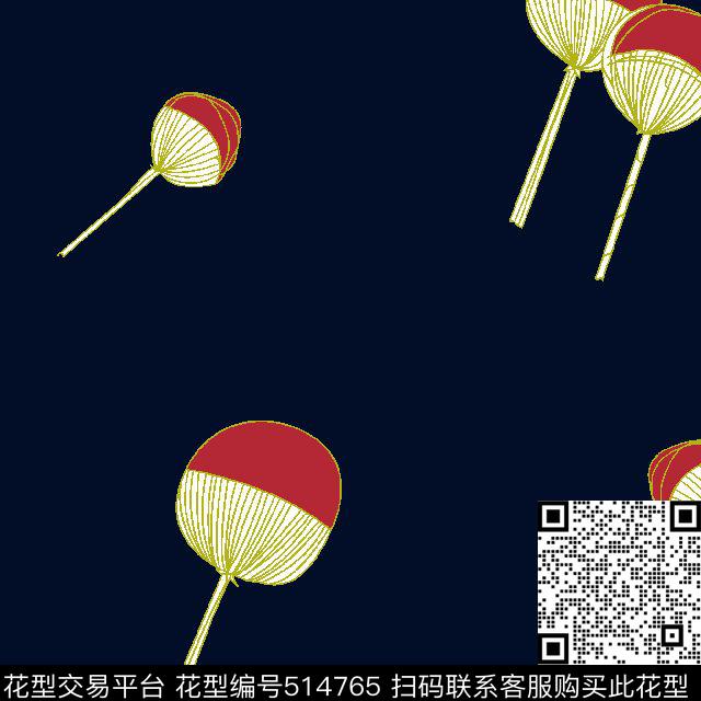 男装华亿平台扇子蒲公英传统印花华亿平台下载（图片编号: 514765） - 瓦栏（Walan）