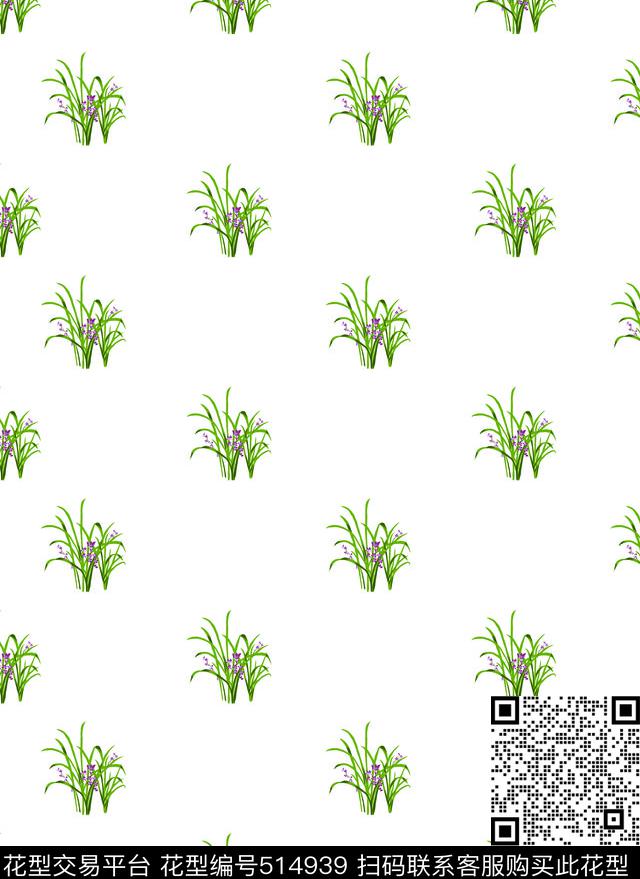T恤兰花时尚数码印花华亿平台下载（图片编号: 514939） - 瓦栏（Walan）