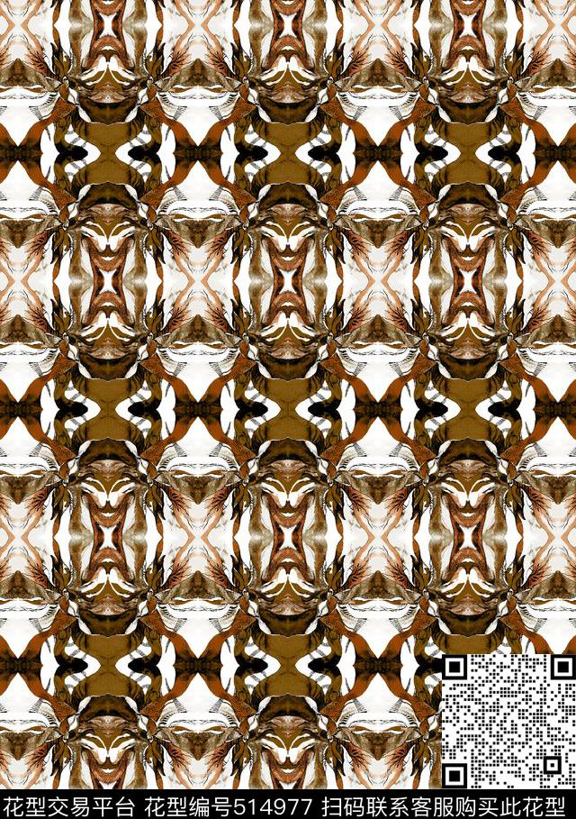 复古民族窗格纹水彩数码印花华亿平台下载（图片编号: 514977） - 瓦栏（Walan）