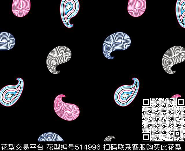 波点抽象大气传统印花华亿平台下载（图片编号: 514996） - 瓦栏（Walan）