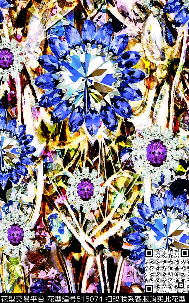 宝石钻石珠宝数码印花华亿平台下载（图片编号: 515074） - 瓦栏（Walan）