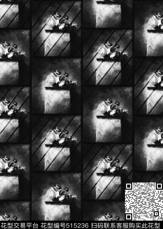 休闲时尚简洁大方几何抽象水彩复古花卉仿古画格子服装面料华亿平台数码印花华亿平台下载（图片编号: 515236） - 瓦栏（Walan）