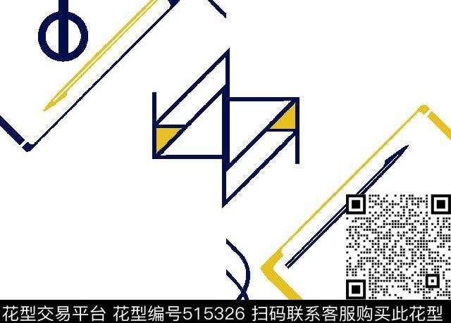 男装几何线条传统印花华亿平台下载（图片编号: 515326） - 瓦栏（Walan）