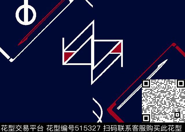 男装几何线条传统印花华亿平台下载（图片编号: 515327） - 瓦栏（Walan）