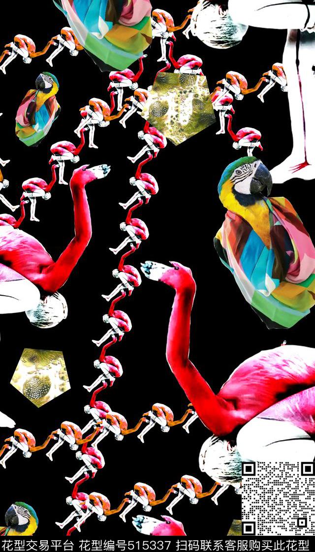 火鸟流行时尚人体数码印花华亿平台下载（图片编号: 515337） - 瓦栏（Walan）