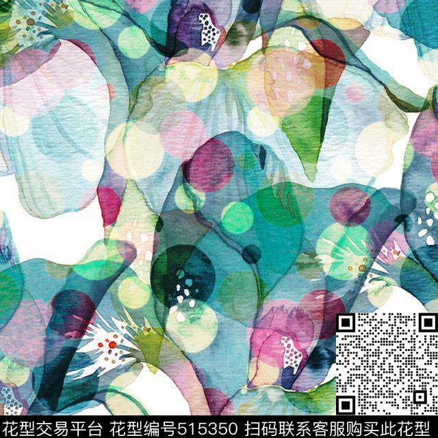 抽象图案满印花版数码印花图案数码印花华亿平台下载（图片编号: 515350） - 瓦栏（Walan）