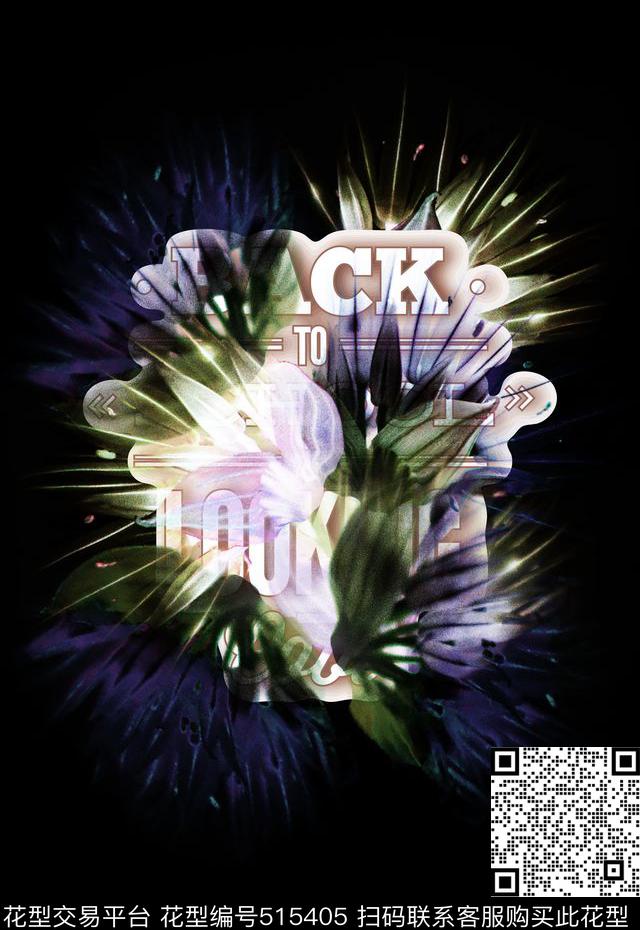 T恤卫衣数码印花手绘花卉字母定位印花数码印花华亿平台下载（图片编号: 515405） - 瓦栏（Walan）