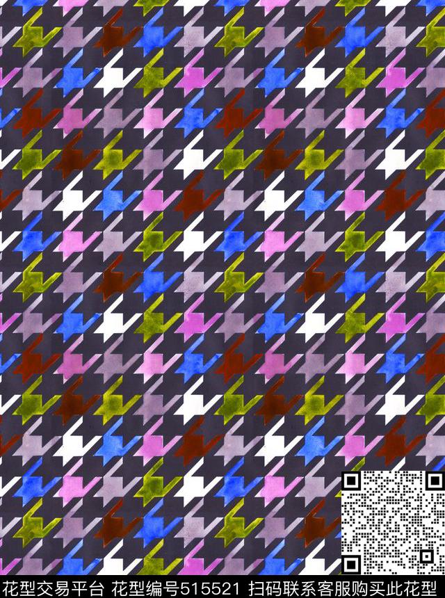 ClassicPieddepoulegeometric数码印花华亿平台下载（图片编号: 515521） - 瓦栏（Walan）