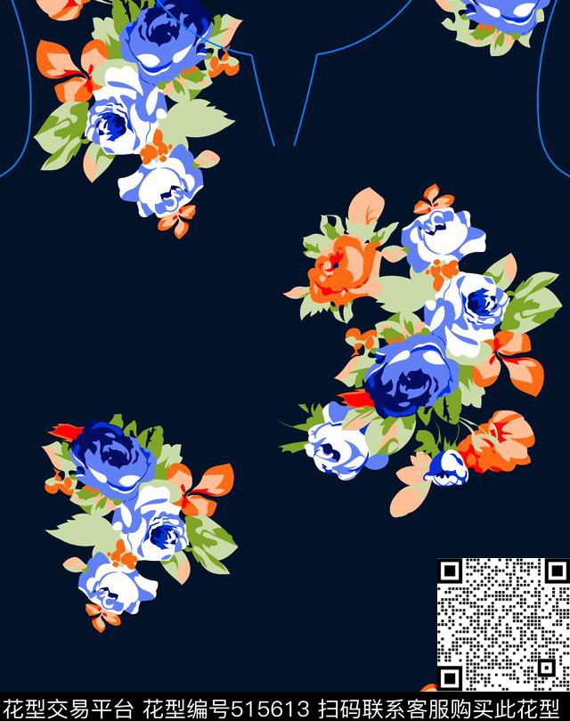 休闲清新分色传统印花华亿平台下载（图片编号: 515613） - 瓦栏（Walan）