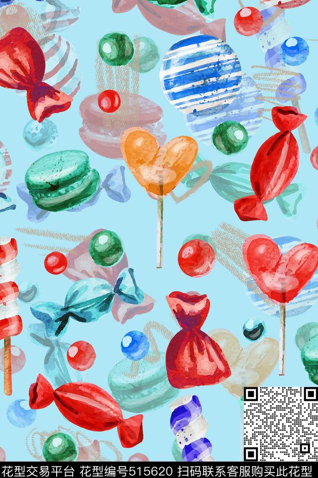 流行时尚糖果卡通传统印花华亿平台下载（图片编号: 515620） - 瓦栏（Walan）