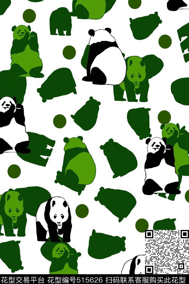 熊猫L.D~迷彩L.D~动物传统印花华亿平台下载（图片编号: 515626） - 瓦栏（Walan）