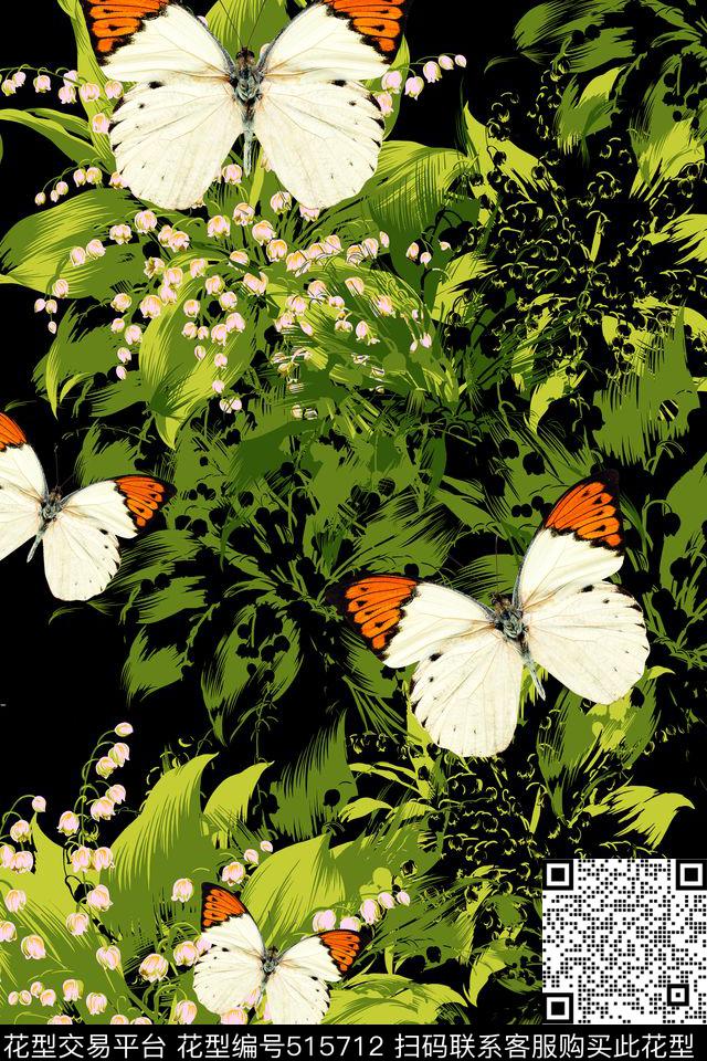 中国风花卉动物数码印花华亿平台下载（图片编号: 515712） - 瓦栏（Walan）