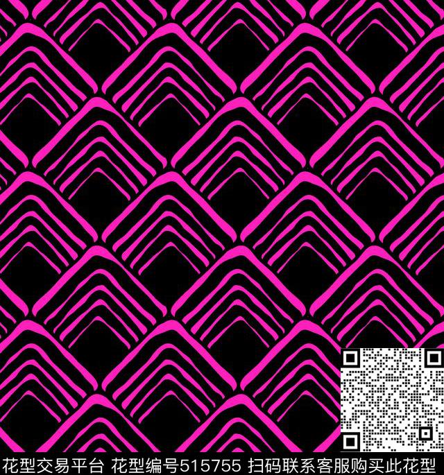 时尚几何花几何图形裙装印花传统印花华亿平台下载（图片编号: 515755） - 瓦栏（Walan）