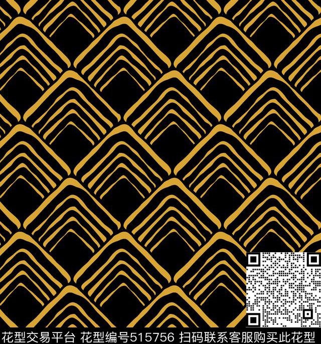 时尚几何花几何图形裙装印花传统印花华亿平台下载（图片编号: 515756） - 瓦栏（Walan）