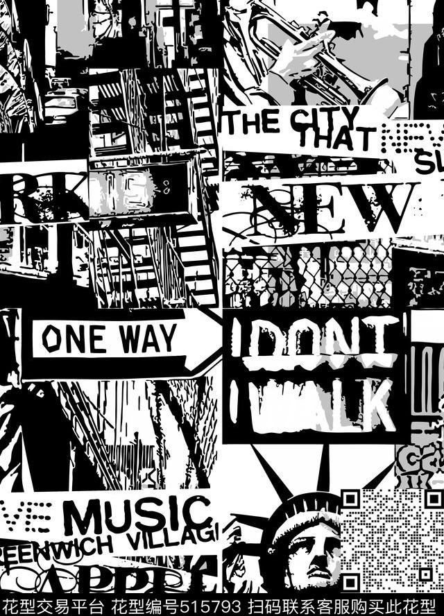 服装面料华亿平台海报拼贴组合休闲时尚简洁大方抽象复古传统印花华亿平台下载（图片编号: 515793） - 瓦栏（Walan）