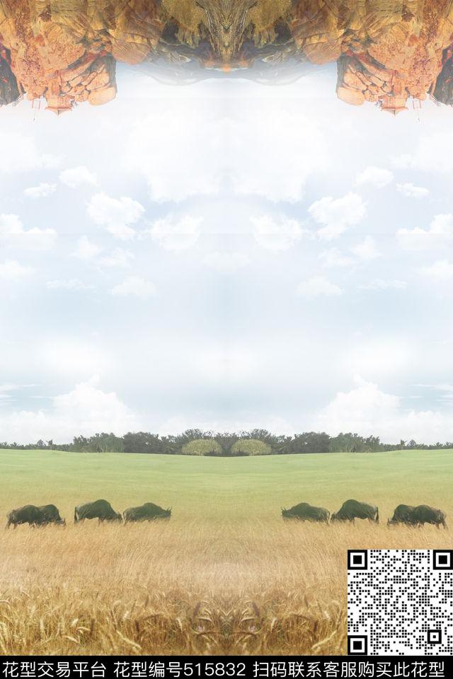 草原大牌流行时尚数码印花华亿平台下载（图片编号: 515832） - 瓦栏（Walan）