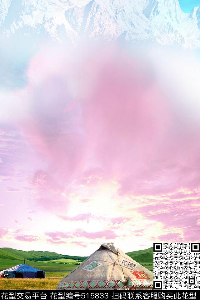 大牌定位风景数码印花华亿平台下载（图片编号: 515833） - 瓦栏（Walan）