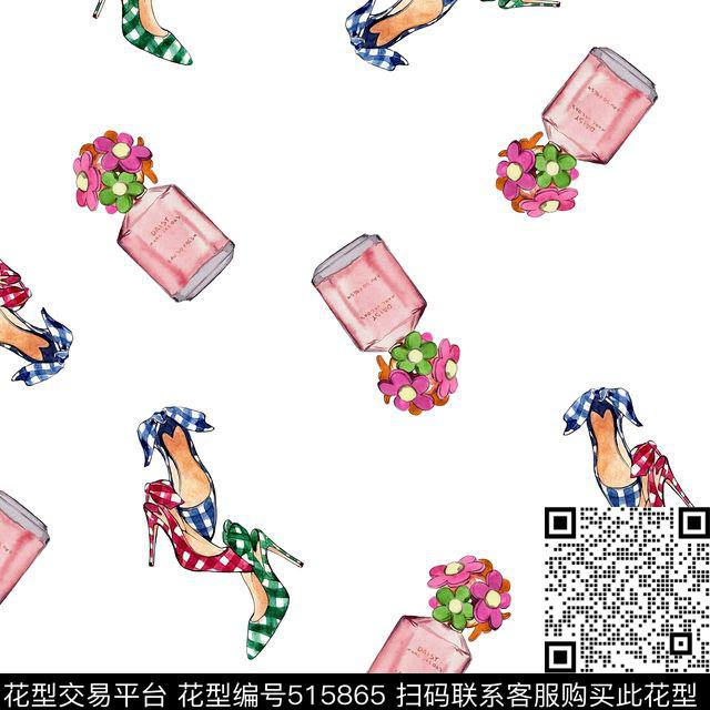 高跟鞋香水大牌数码印花华亿平台下载（图片编号: 515865） - 瓦栏（Walan）