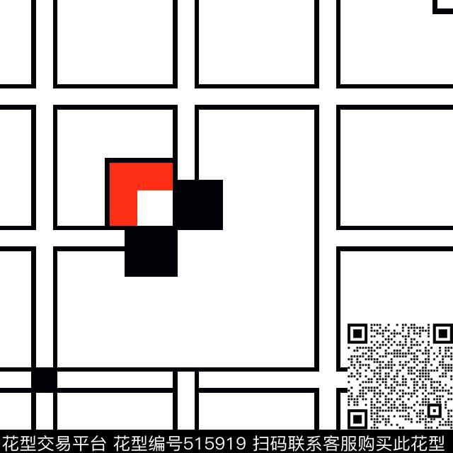 2016春夏男装几何线条格子传统印花华亿平台下载（图片编号: 515919） - 瓦栏（Walan）