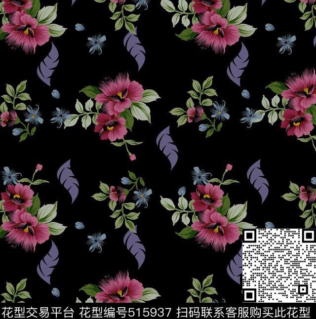 服装印花家纺面料图案丝巾花纹图案传统印花华亿平台下载（图片编号: 515937） - 瓦栏（Walan）