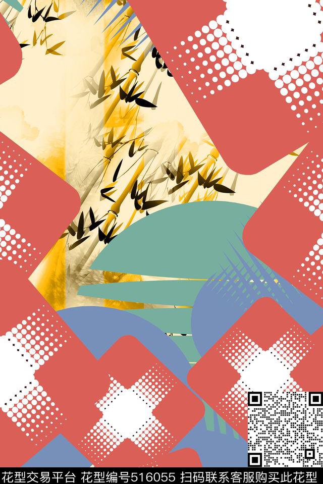 抽象服饰欧式风民族系列欧式风民族系列几何华亿平台服装长巾丝巾传统印花华亿平台下载（图片编号: 516055） - 瓦栏（Walan）