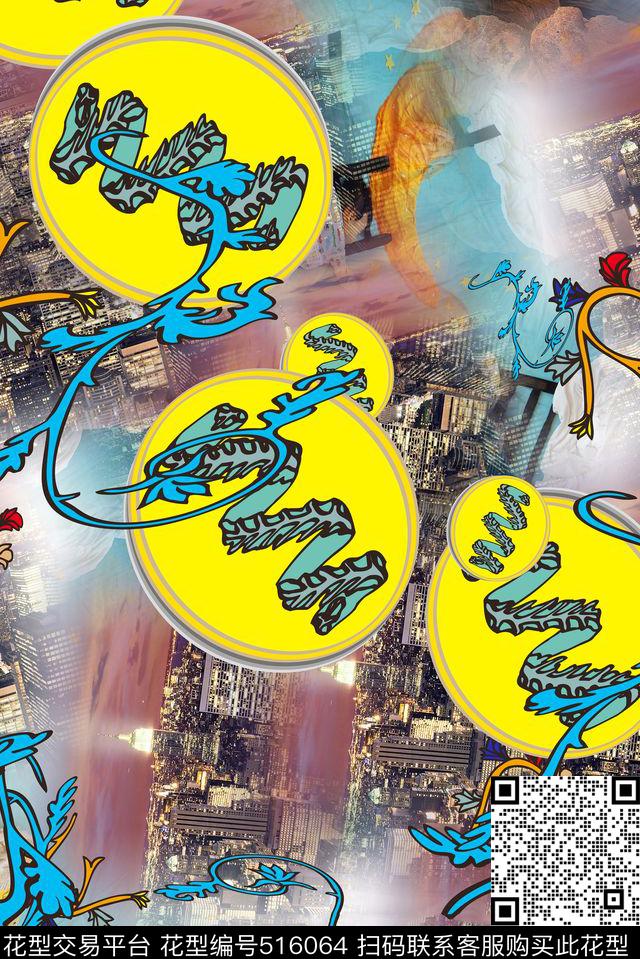 长巾围巾民族风男女服装数码印花华亿平台下载（图片编号: 516064） - 瓦栏（Walan）