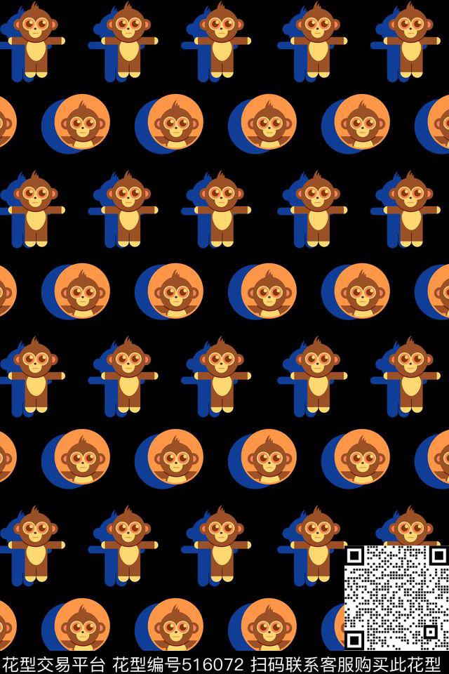 卡通卡通形象趣味印花传统印花华亿平台下载（图片编号: 516072） - 瓦栏（Walan）