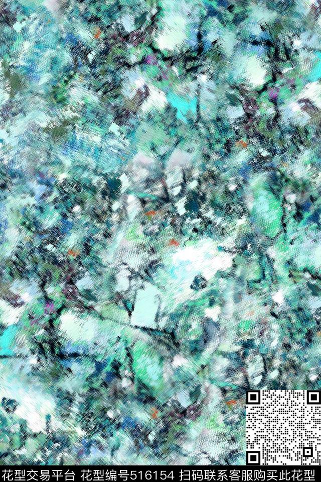 抽象时尚肌理模糊数码印花华亿平台下载（图片编号: 516154） - 瓦栏（Walan）