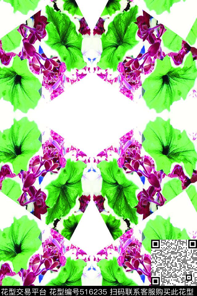 热带花卉时尚数码华亿平台数码印花华亿平台下载（图片编号: 516235） - 瓦栏（Walan）