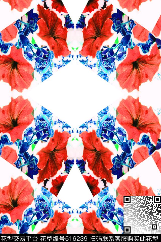 热带花卉时尚数码华亿平台数码印花华亿平台下载（图片编号: 516239） - 瓦栏（Walan）