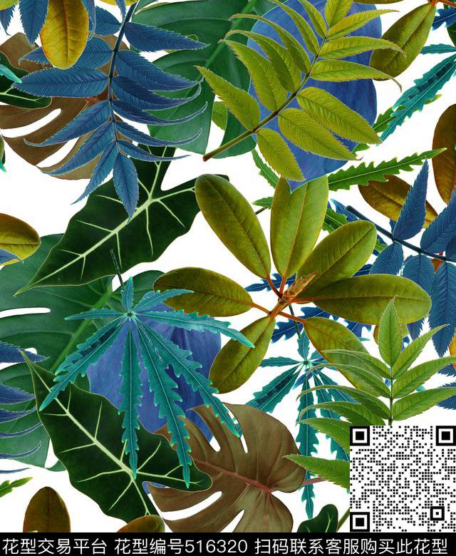 欧美时尚潮流数码印花华亿平台下载（图片编号: 516320） - 瓦栏（Walan）