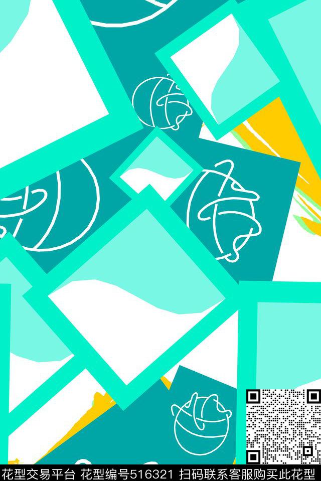 抽象几何流行时尚小清新传统印花华亿平台下载（图片编号: 516321） - 瓦栏（Walan）
