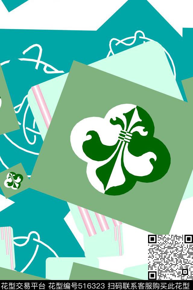 抽象几何男女混搭几何传统印花华亿平台下载（图片编号: 516323） - 瓦栏（Walan）