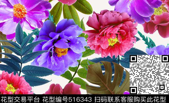 欧美时尚潮流数码印花华亿平台下载（图片编号: 516343） - 瓦栏（Walan）