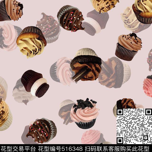 美食蛋糕清新时尚数码印花华亿平台下载（图片编号: 516348） - 瓦栏（Walan）