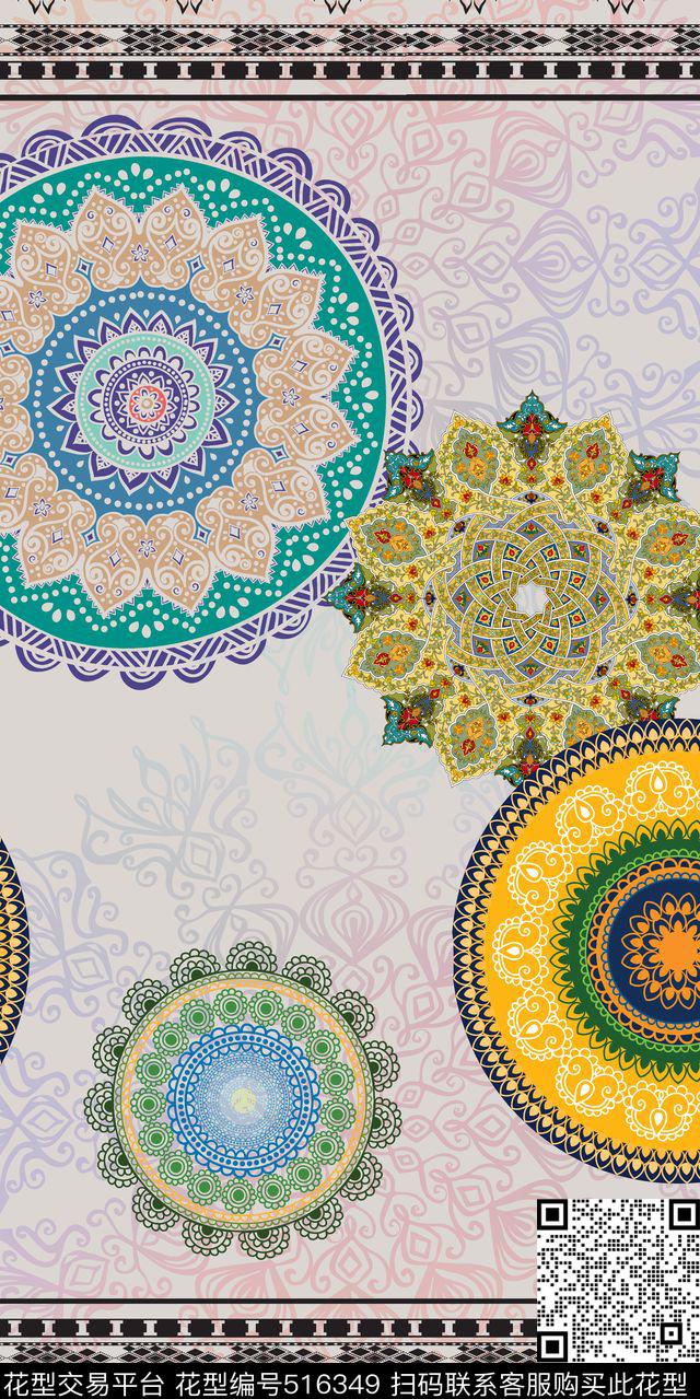 民族风潮流时尚传统纹样传统印花华亿平台下载（图片编号: 516349） - 瓦栏（Walan）