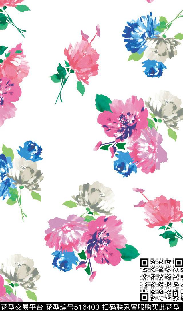 欧美时尚潮流数码印花华亿平台下载（图片编号: 516403） - 瓦栏（Walan）