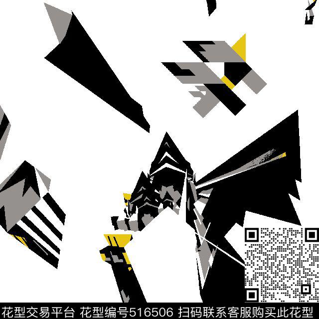 男装衬衫时尚潮牌碎乱色块传统印花华亿平台下载（图片编号: 516506） - 瓦栏（Walan）