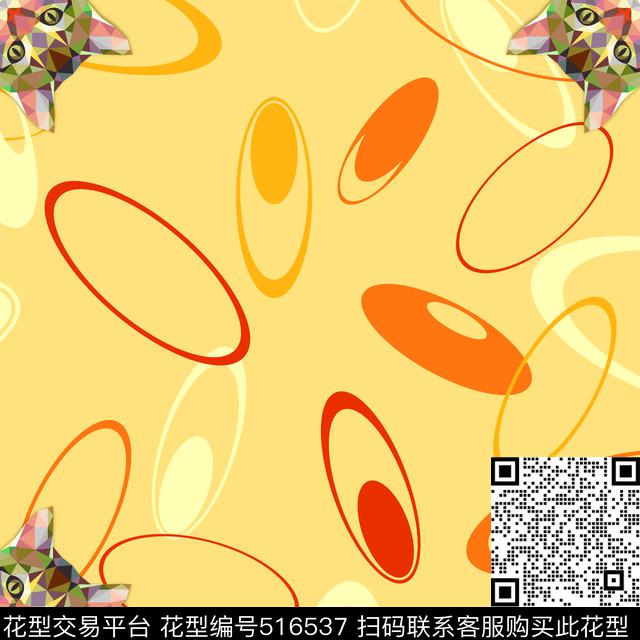 动物几何丝巾数码印花华亿平台下载（图片编号: 516537） - 瓦栏（Walan）