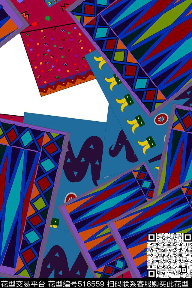 欧式宫廷风系列男女服装长巾围巾传统印花华亿平台下载（图片编号: 516559） - 瓦栏（Walan）