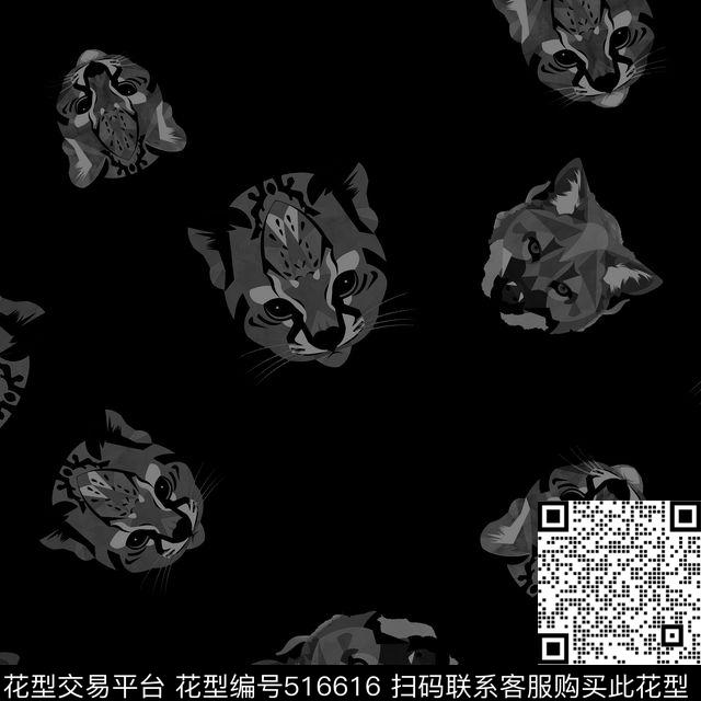 时尚老虎头男装华亿平台传统印花华亿平台下载（图片编号: 516616） - 瓦栏（Walan）